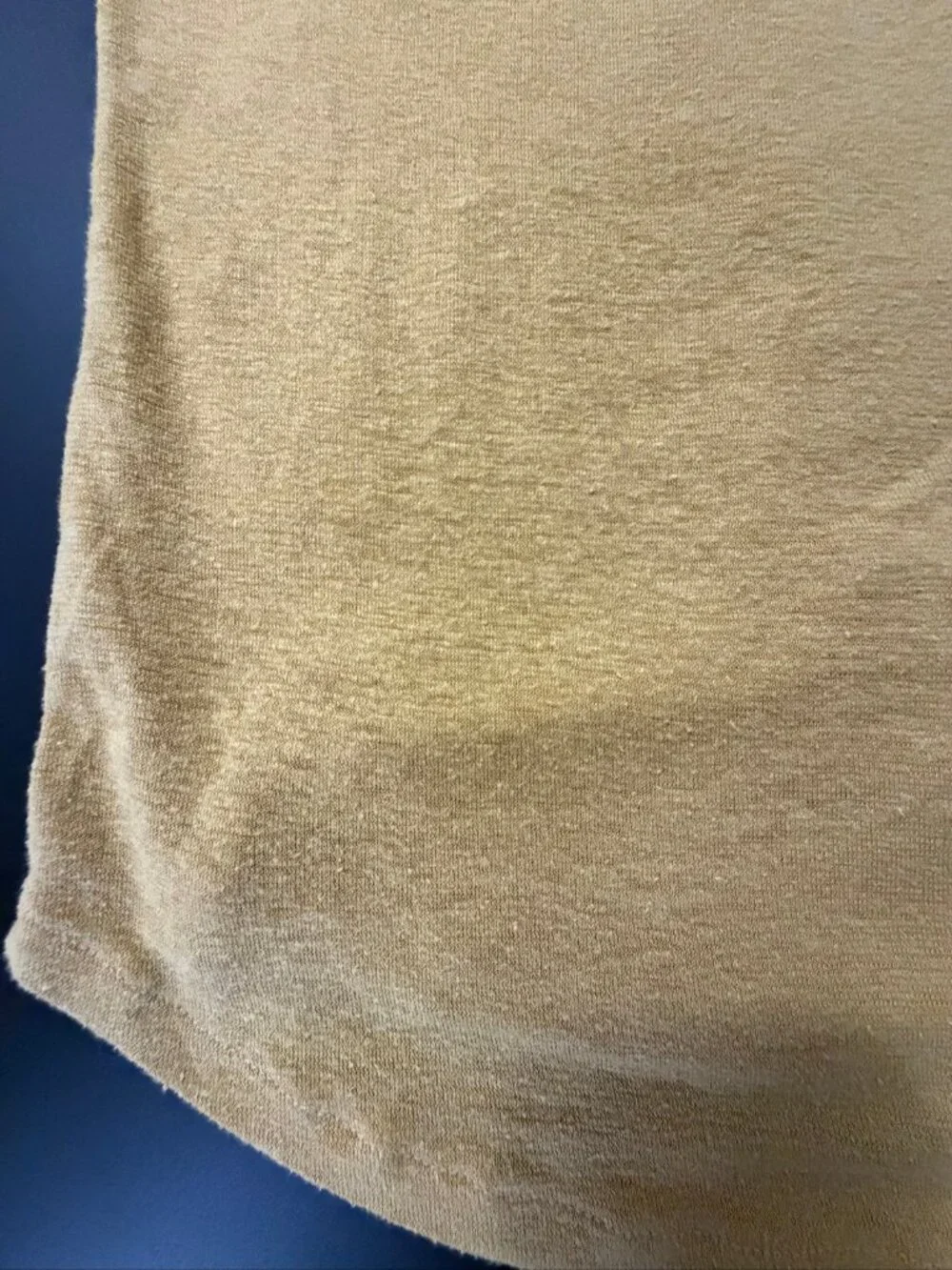 Madewell Boxy Tee Hemp Blend Tan Mustard Women's M